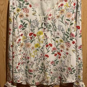 LOFT floral blouse